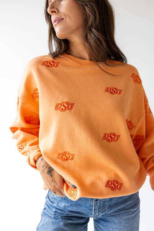 OK State Ritter Repeat Lantern Sleeve Crew